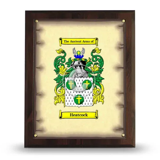 Heatcock Coat of Arms Plaque
