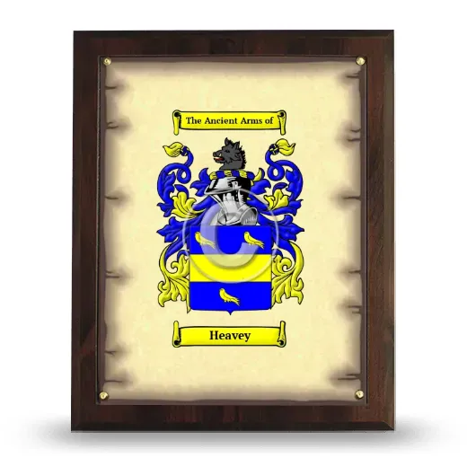 Heavey Coat of Arms Plaque