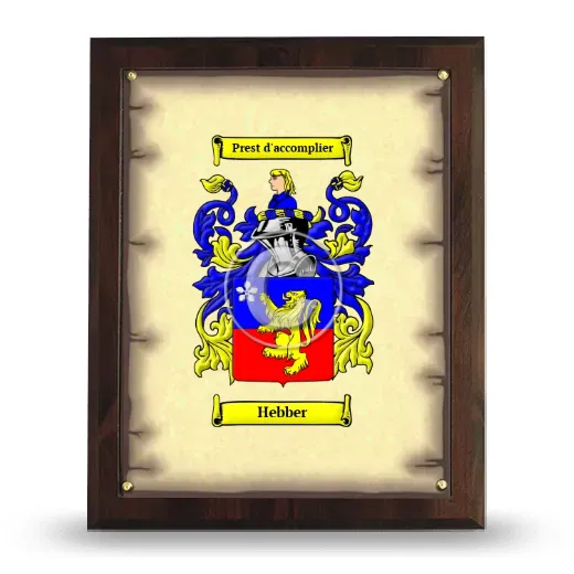 Hebber Coat of Arms Plaque