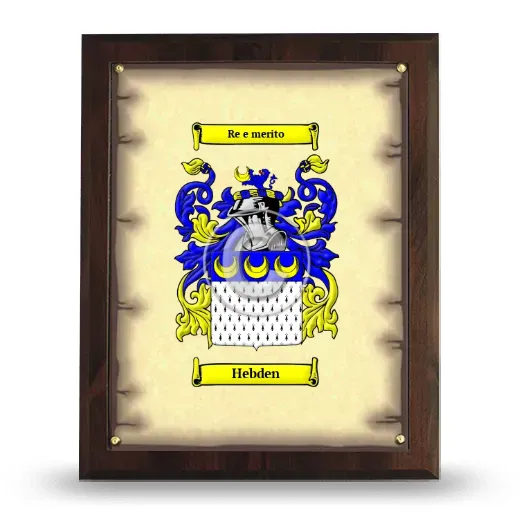 Hebden Coat of Arms Plaque