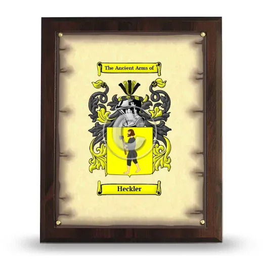 Heckler Coat of Arms Plaque