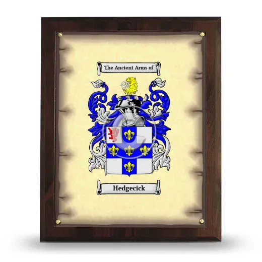 Hedgecick Coat of Arms Plaque