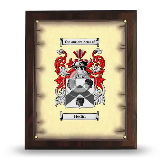 Hedin Coat of Arms Plaque