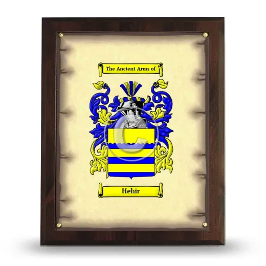 Hehir Coat of Arms Plaque