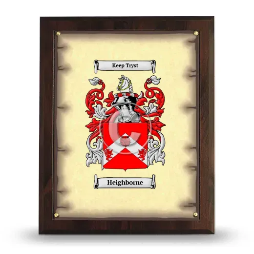 Heighborne Coat of Arms Plaque