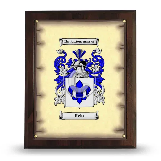 Hein Coat of Arms Plaque