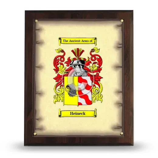 Heineck Coat of Arms Plaque