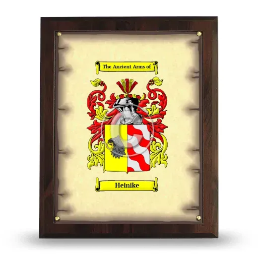 Heinike Coat of Arms Plaque