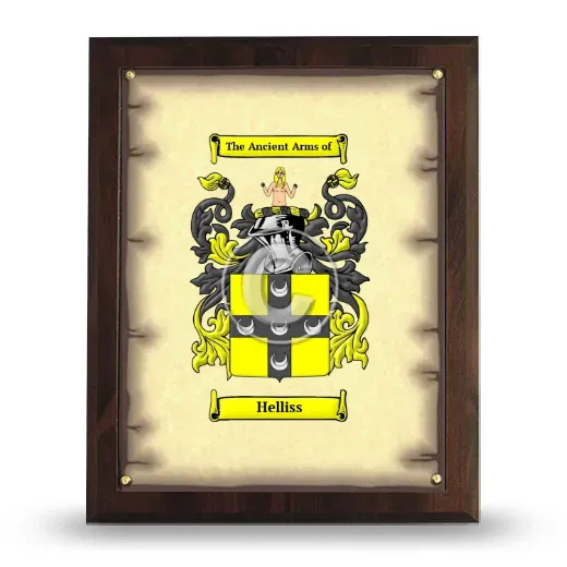 Helliss Coat of Arms Plaque