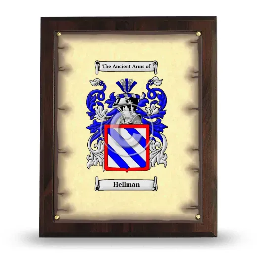 Hellman Coat of Arms Plaque