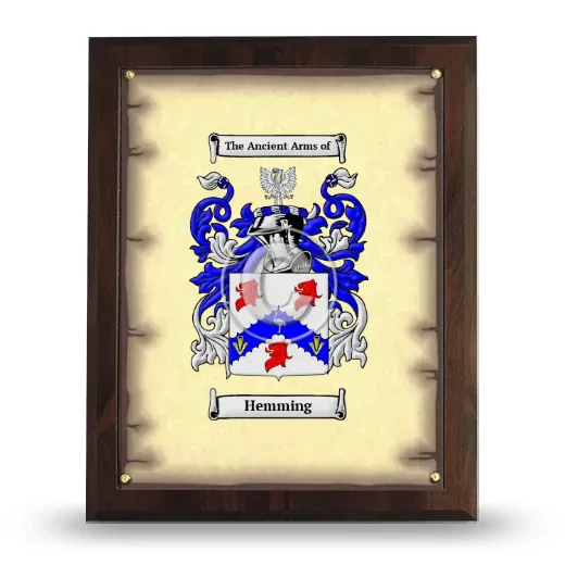 Hemming Coat of Arms Plaque