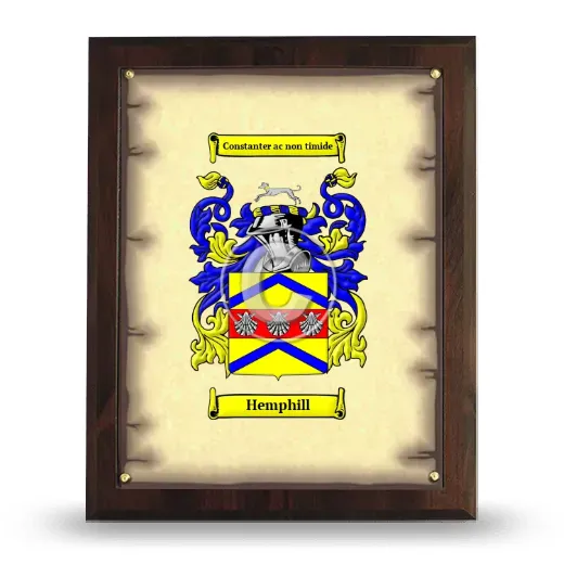 Hemphill Coat of Arms Plaque