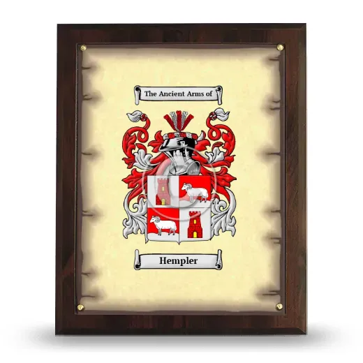 Hempler Coat of Arms Plaque