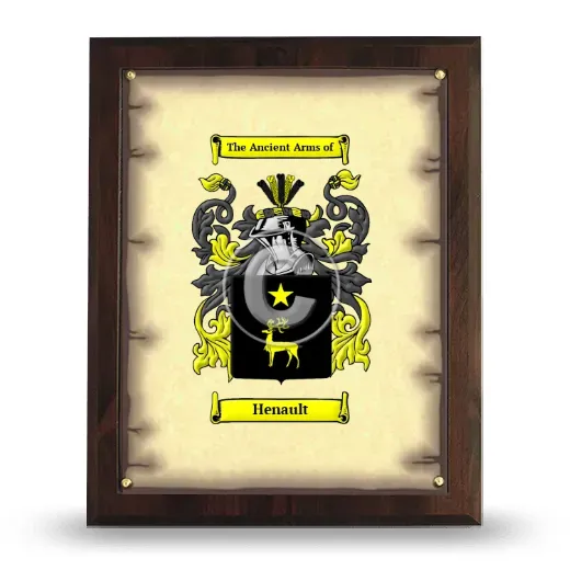 Henault Coat of Arms Plaque