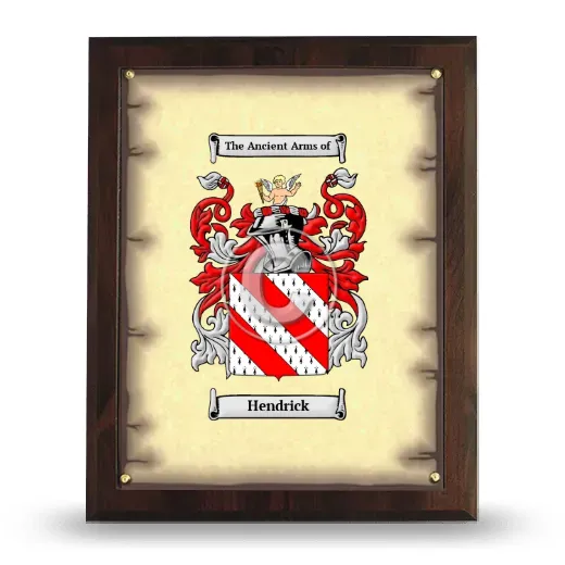 Hendrick Coat of Arms Plaque