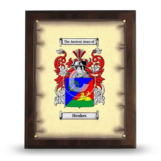 Henkes Coat of Arms Plaque