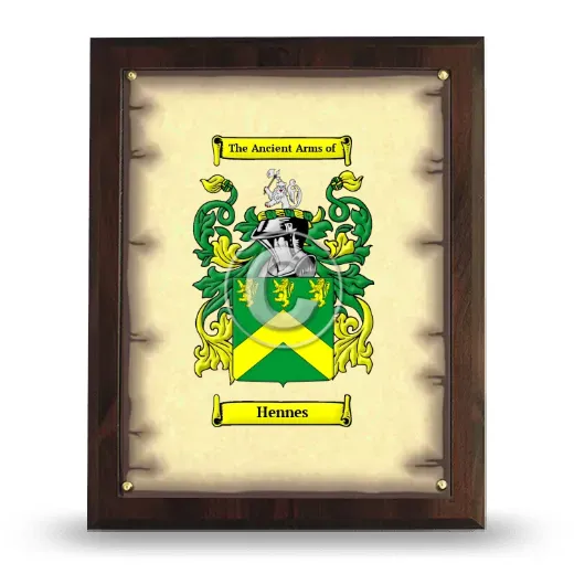 Hennes Coat of Arms Plaque