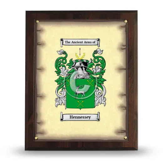 Hennessey Coat of Arms Plaque