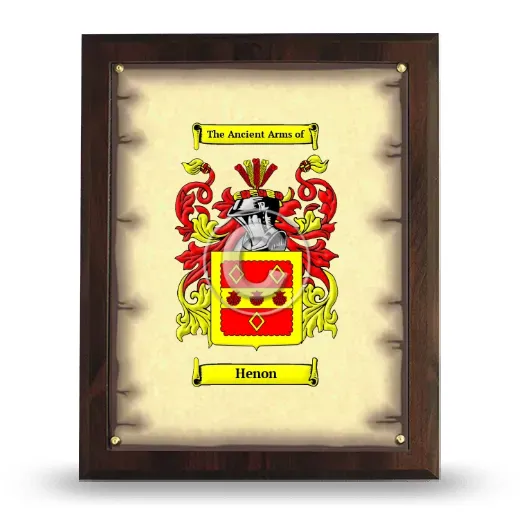 Henon Coat of Arms Plaque