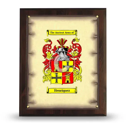 Henríquez Coat of Arms Plaque