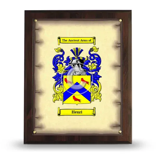Henri Coat of Arms Plaque