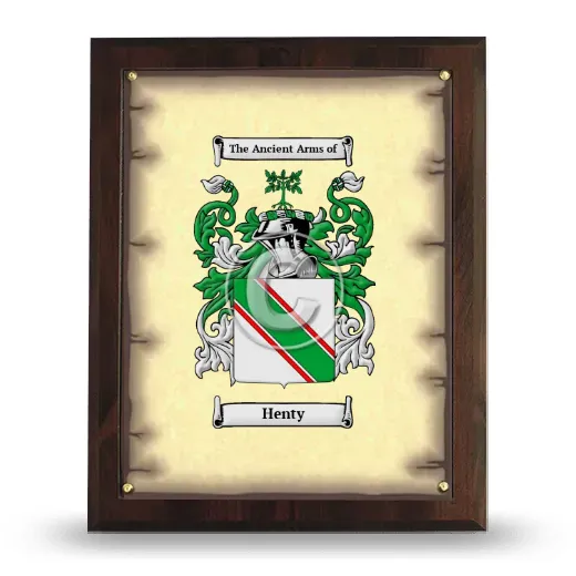 Henty Coat of Arms Plaque