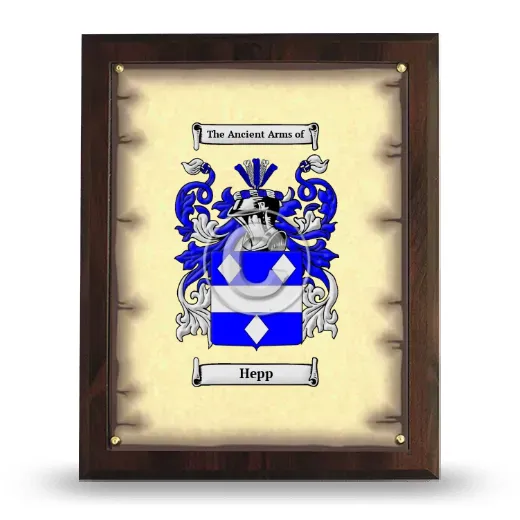 Hepp Coat of Arms Plaque