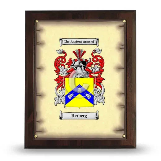 Herberg Coat of Arms Plaque