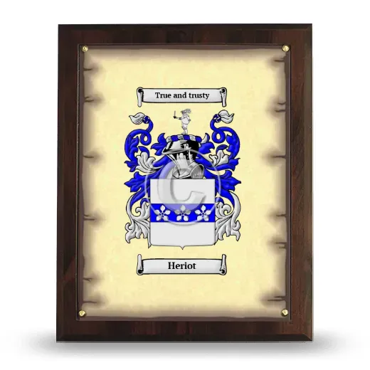Heriot Coat of Arms Plaque