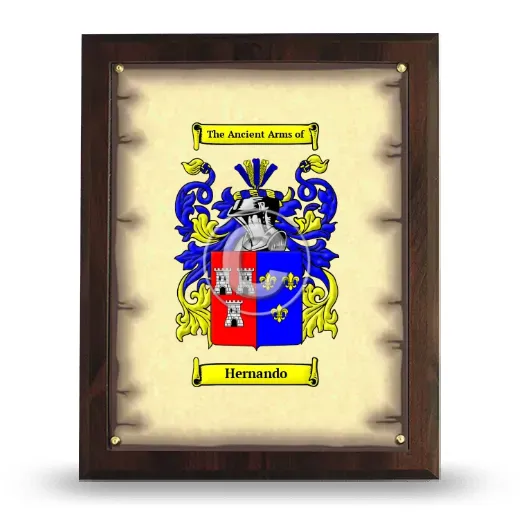 Hernando Coat of Arms Plaque