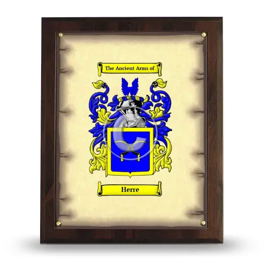 Herre Coat of Arms Plaque