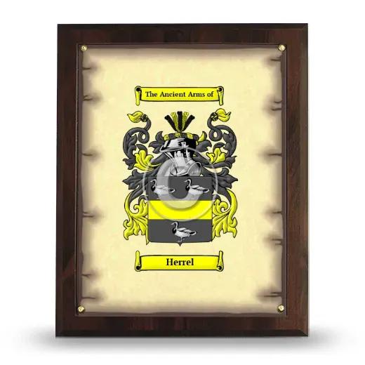 Herrel Coat of Arms Plaque