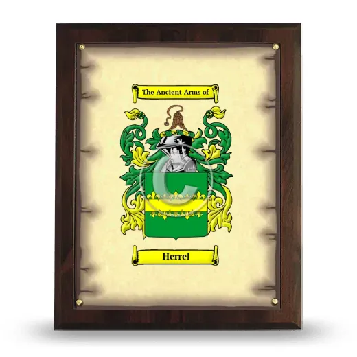 Herrel Coat of Arms Plaque