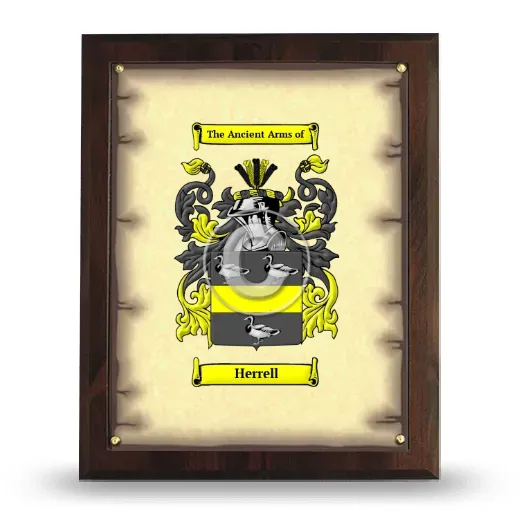 Herrell Coat of Arms Plaque