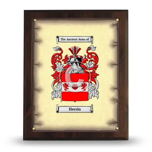 Herrin Coat of Arms Plaque