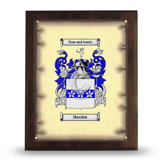 Herriot Coat of Arms Plaque