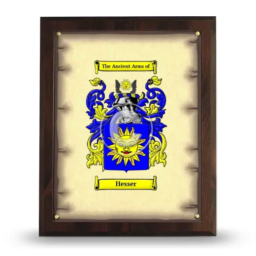Hesser Coat of Arms Plaque