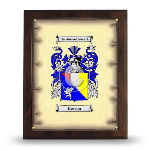 Hesson Coat of Arms Plaque