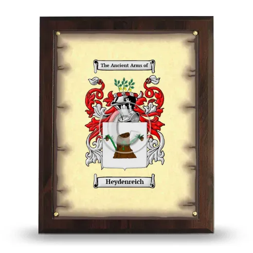 Heydenreich Coat of Arms Plaque