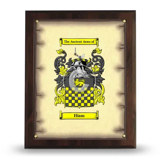 Hiam Coat of Arms Plaque
