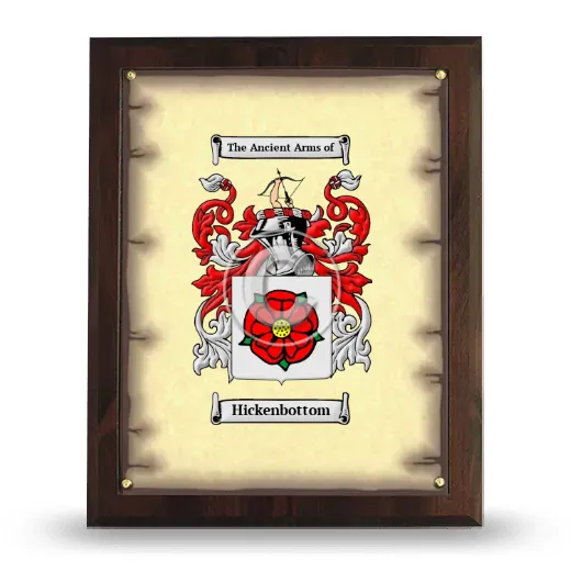 Hickenbottom Coat of Arms Plaque