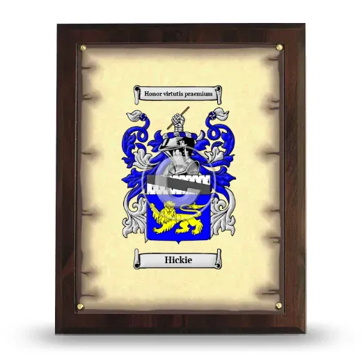 Hickie Coat of Arms Plaque