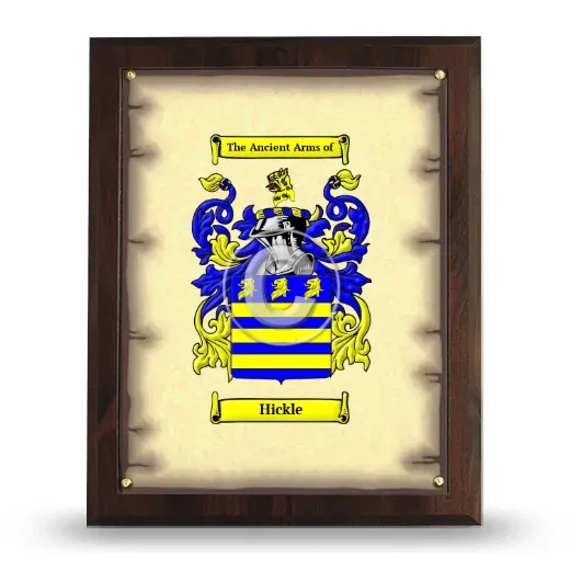 Hickle Coat of Arms Plaque