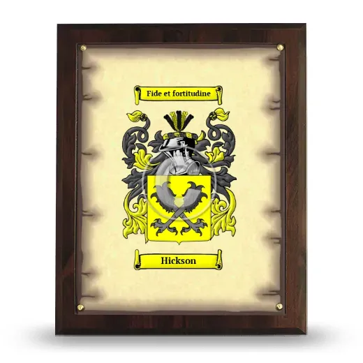 Hickson Coat of Arms Plaque