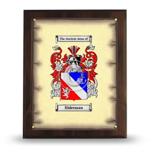 Hiderman Coat of Arms Plaque