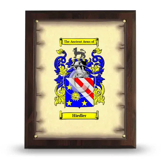 Hiedler Coat of Arms Plaque