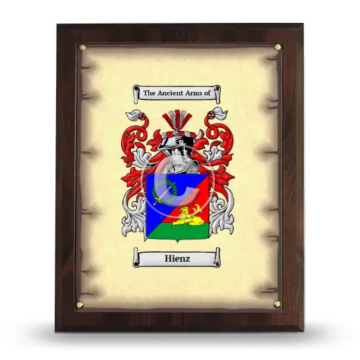 Hienz Coat of Arms Plaque