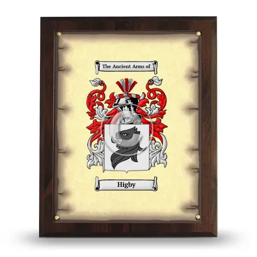 Higby Coat of Arms Plaque