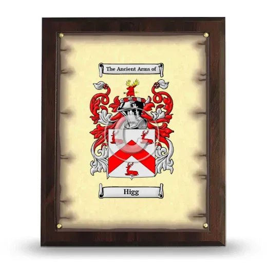 Higg Coat of Arms Plaque
