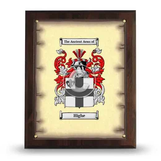 Highe Coat of Arms Plaque